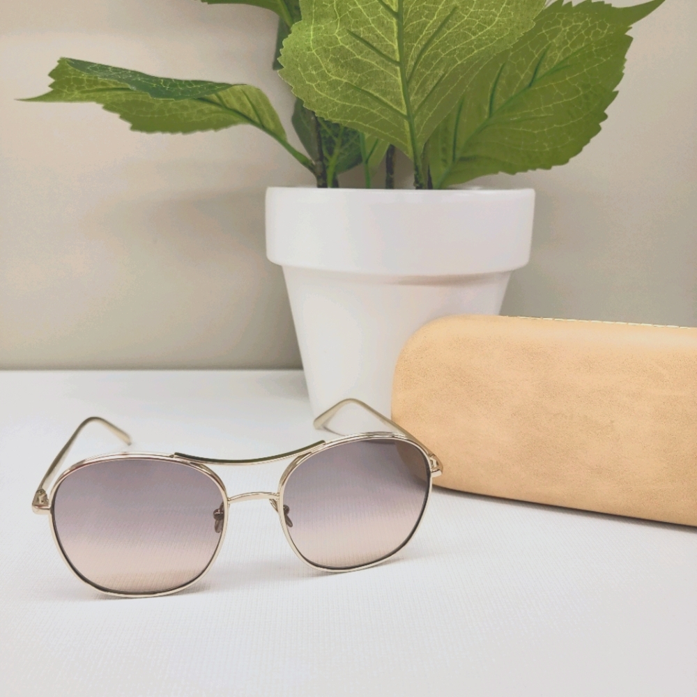 Chloe Rounded Aviator Sunglasses WITH Case